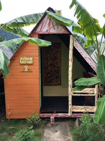 Beach Shack Chalet - Garden View Aframe Small Unit Kampong Juara Dış mekan fotoğraf